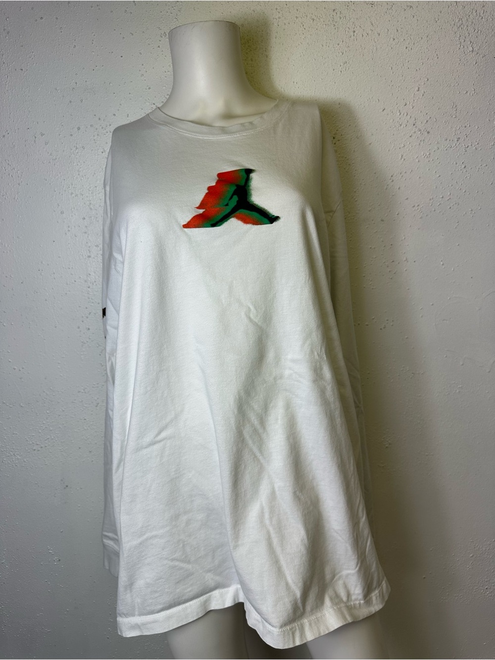 Jordan Men's XXL White Graphic Print Logo T-Shirt Regular Fit Knit Tee